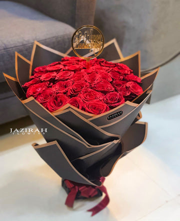 50 Red Roses Bouquet – Luxury Romantic Flower Gift for Any Occasion