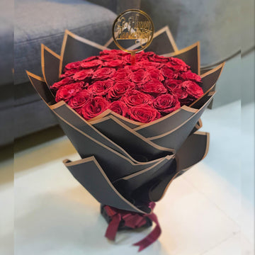 50 Red Roses Anniversary Bouquet – Luxury Romantic Gift