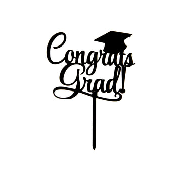 Graduation cake topper, Usable with flower