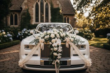 Car Decoration For Wedding  with Fresh Flowers | Jazirah Flowers UAE