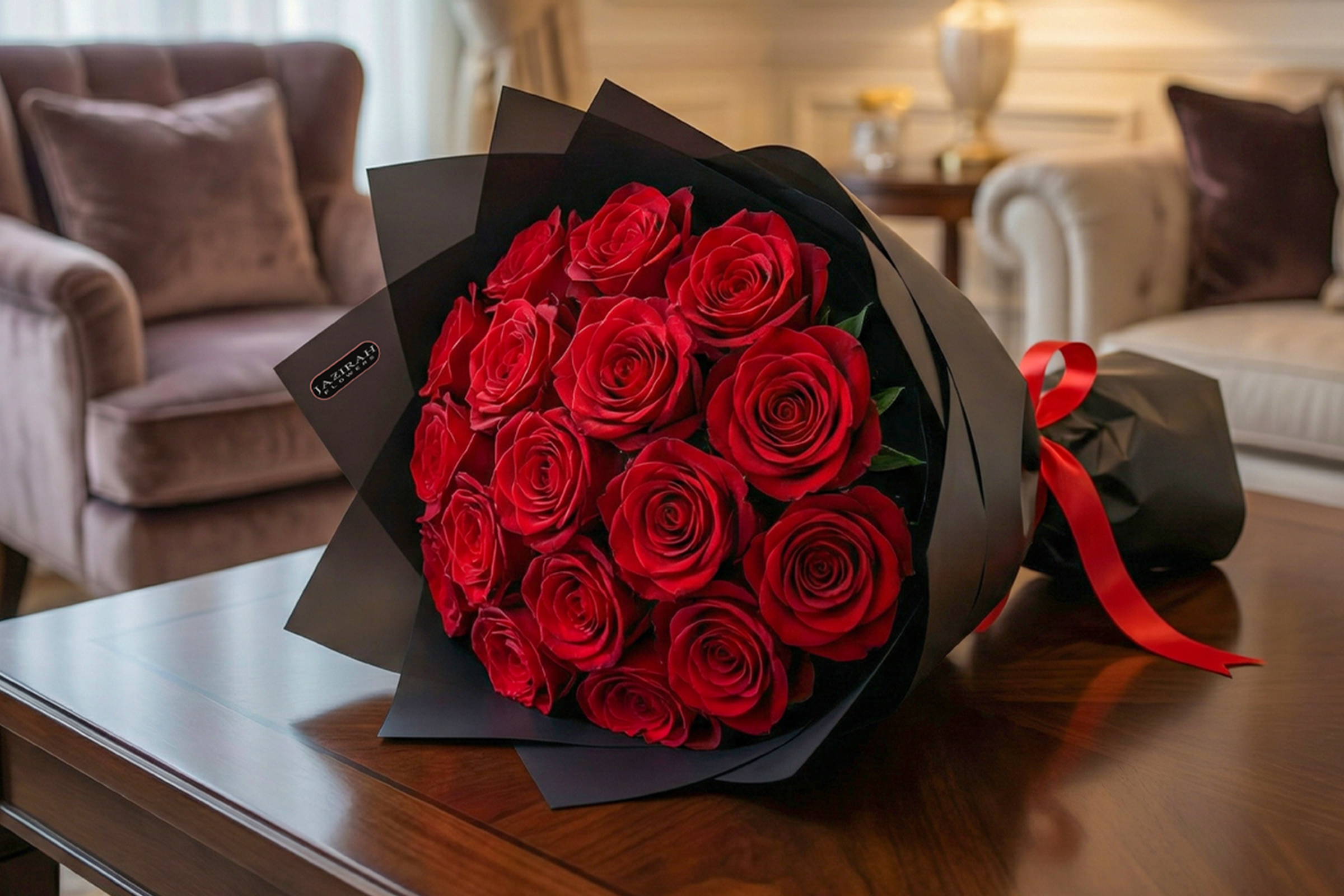30 red roses bouquet