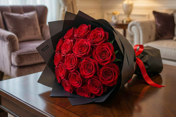30 red roses bouquet