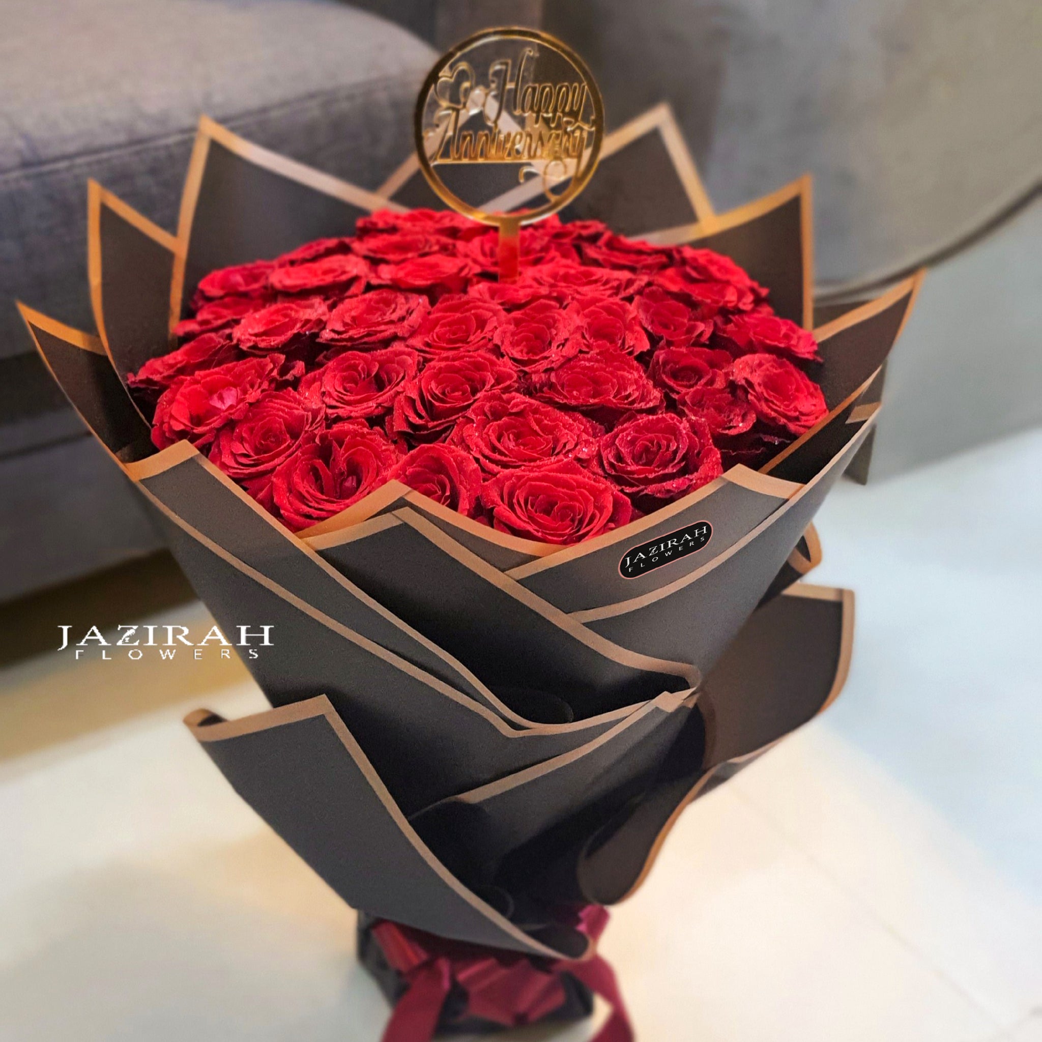 50 Red Roses Bouquet – Luxury Romantic Flower Gift for Any Occasion
