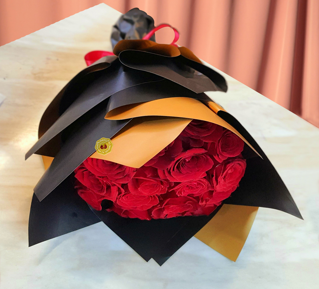 Red roses bouquet, Fresh flower bouquet