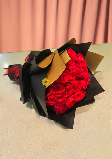 Red roses bouquet, Fresh flower bouquet