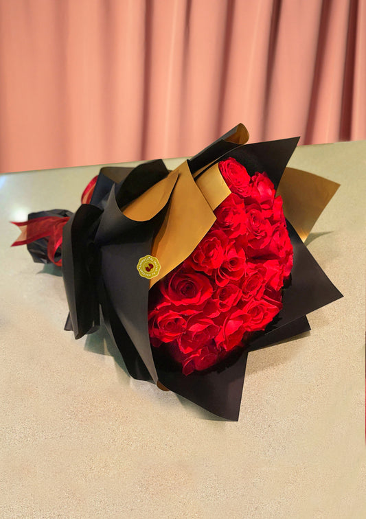 Red roses bouquet, Fresh flower bouquet