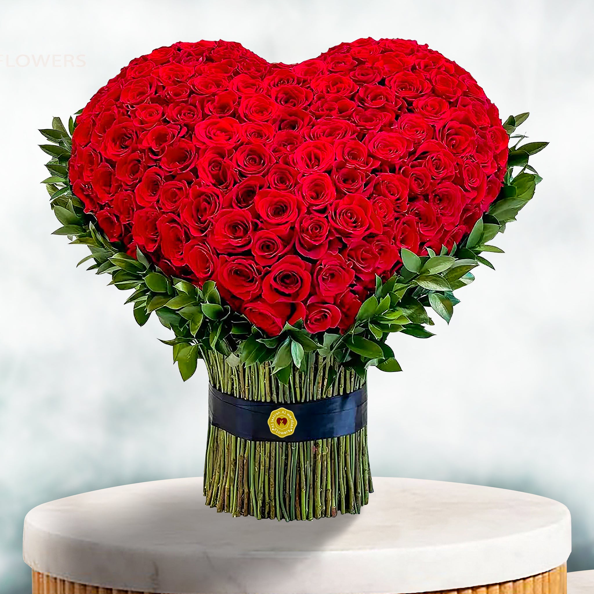 Red Roses Heart Shape Flower Bouquet