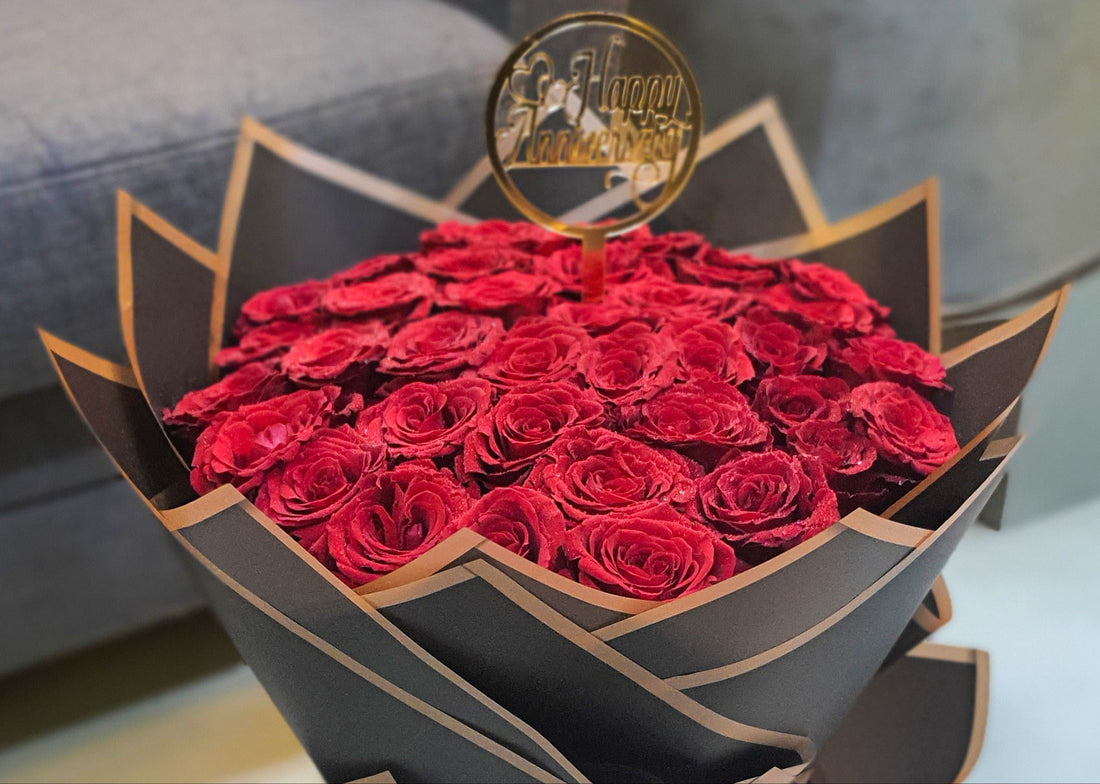50 Red Roses Anniversary Bouquet – Luxury Romantic Gift