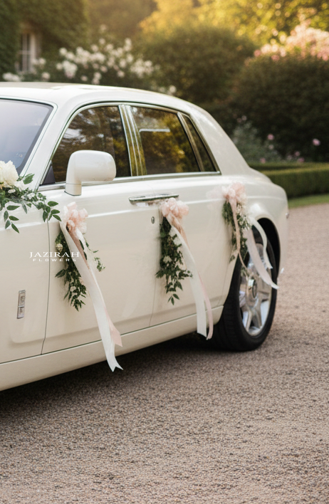 Car Decoration with Fresh Fresh Flowers for Wedding | Jazirah Flowers UAE