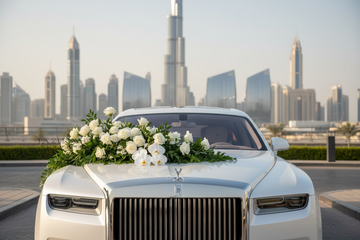 Car Decoration with Fresh Fresh Flowers for Wedding | Jazirah Flowers UAE