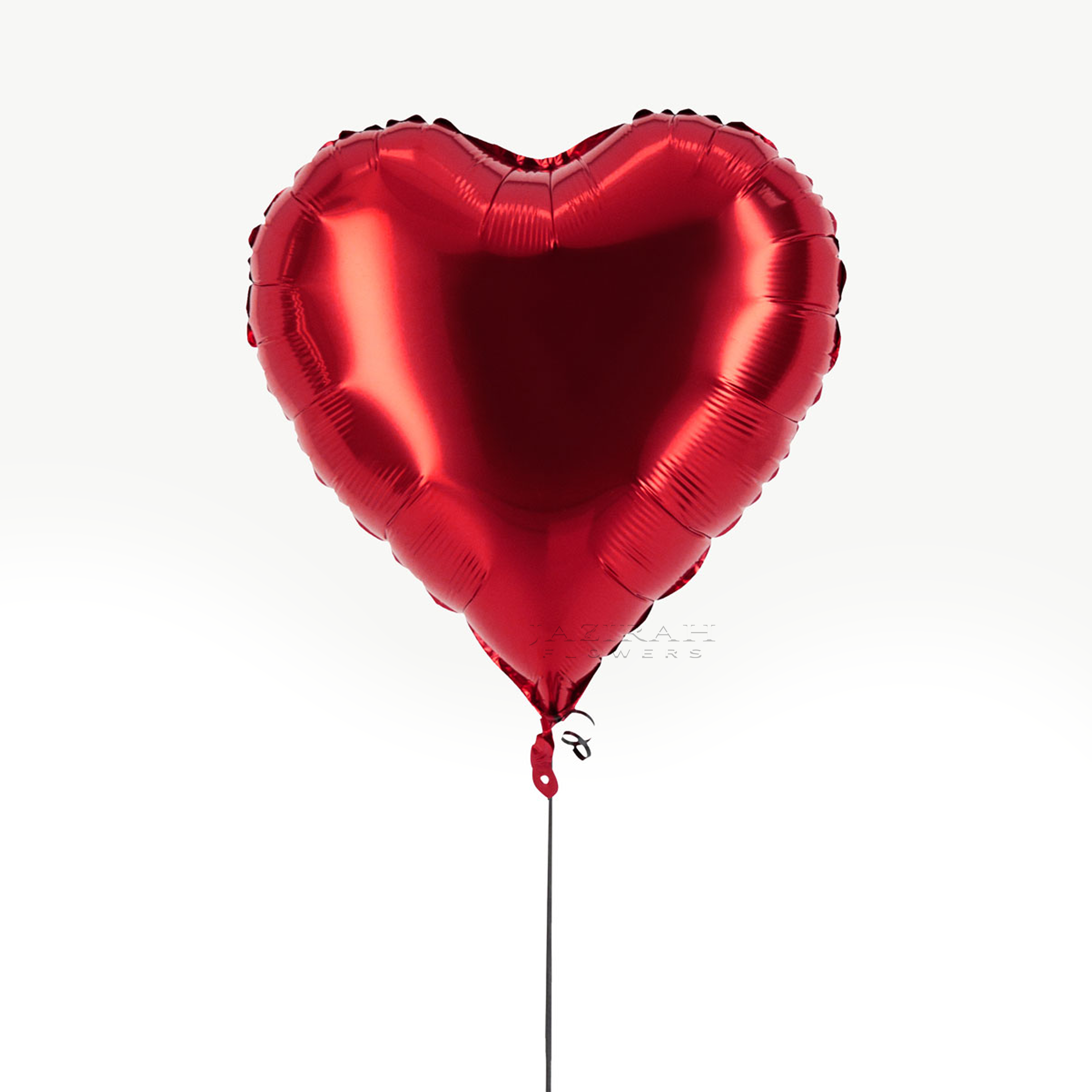 Foil balloon red color. Heart shape