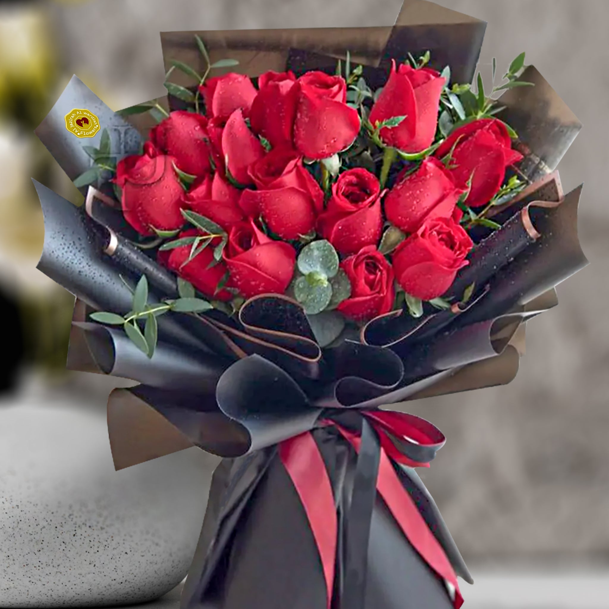 Red roses bouquet for your anniversary