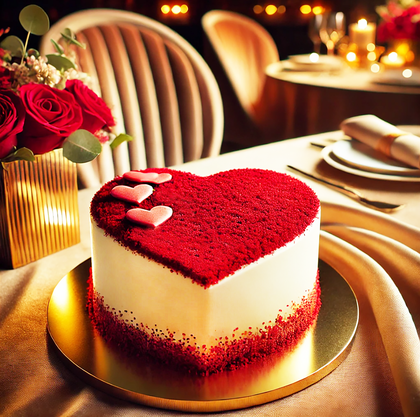 Heart shaped cake, cake for love one, Cake For Valentine's Day