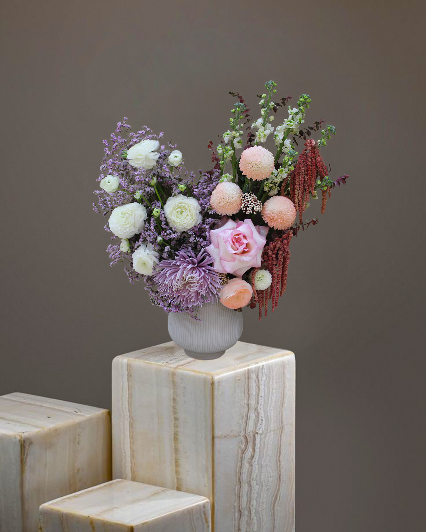 Flowers bouquet with a vase