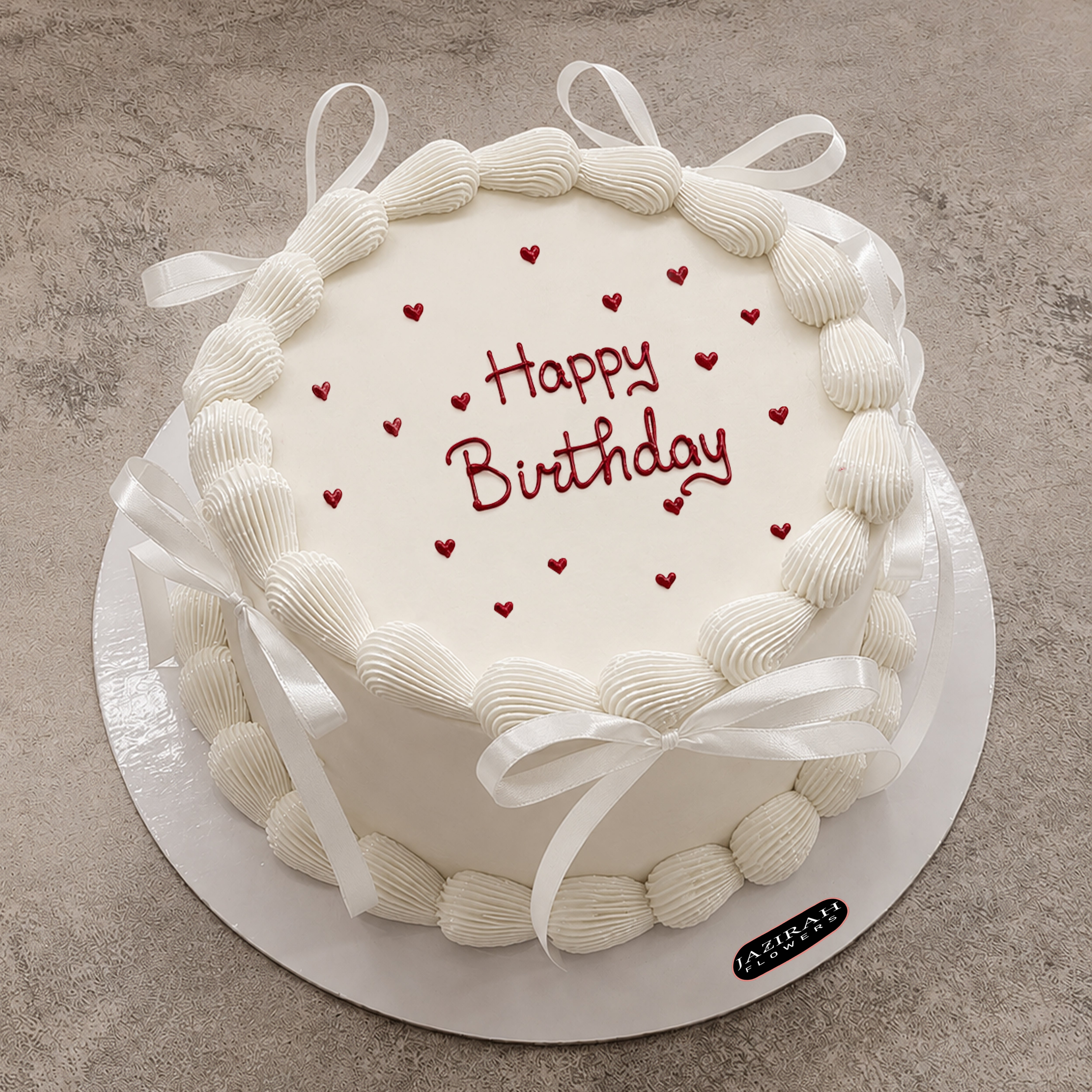 Signature "Hearts & Bows" Luxury Cake - 2-pound cake