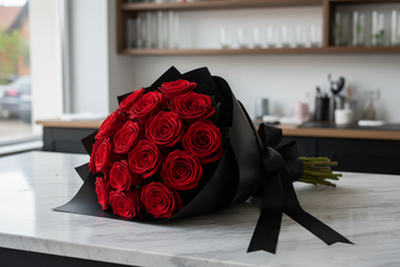 16 red  roses bouquet