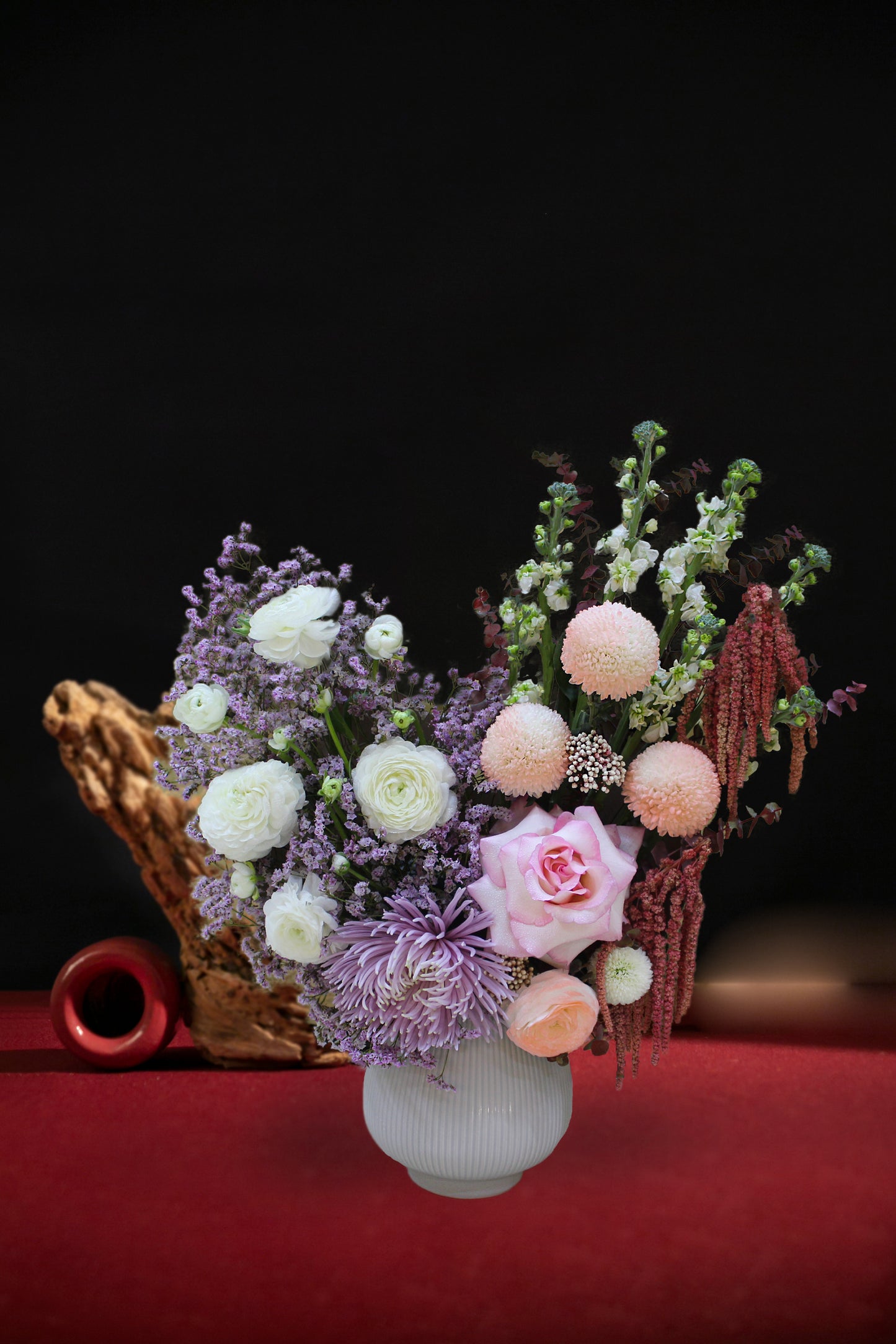 Flowers bouquet with a vase