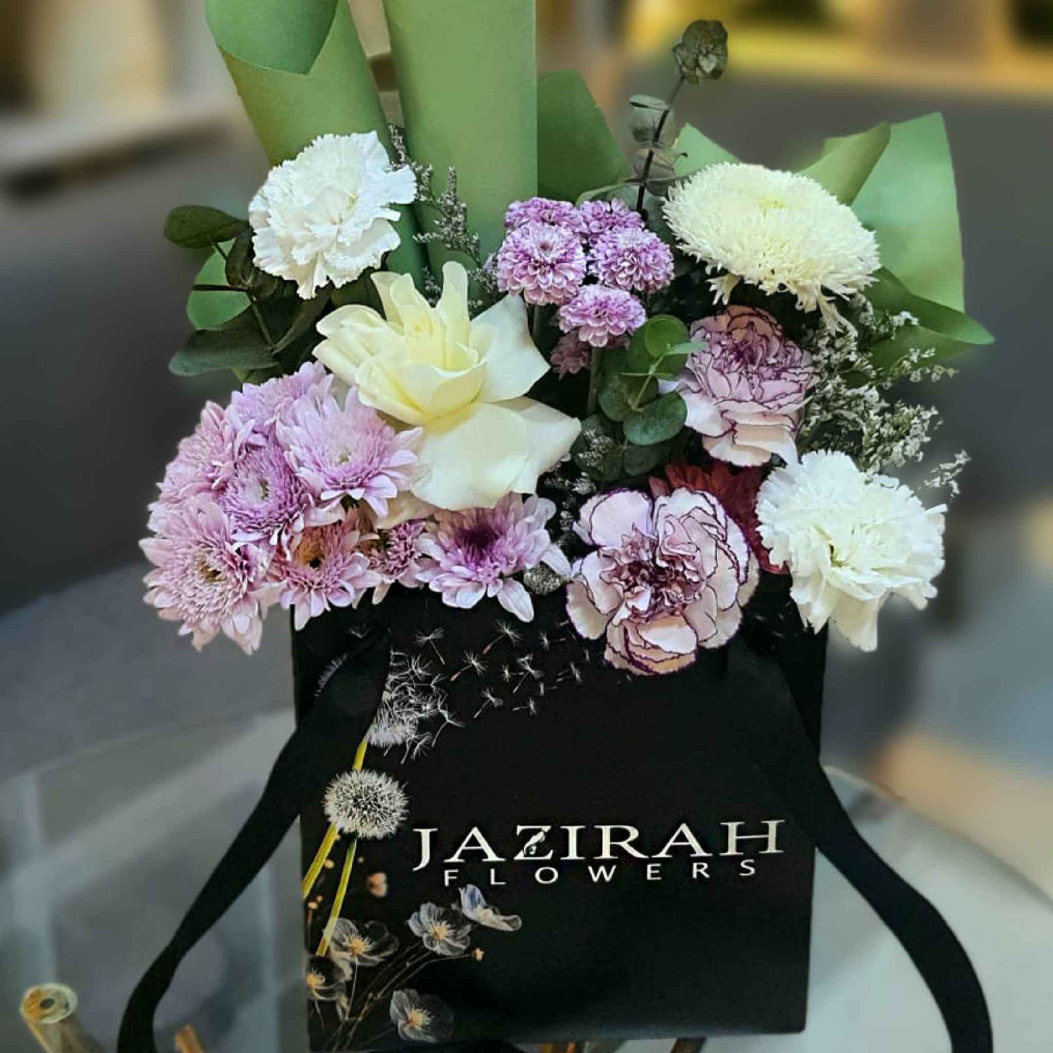 Medium Size Flower Bag – Red & White / Purple & White – Jazirah Flower