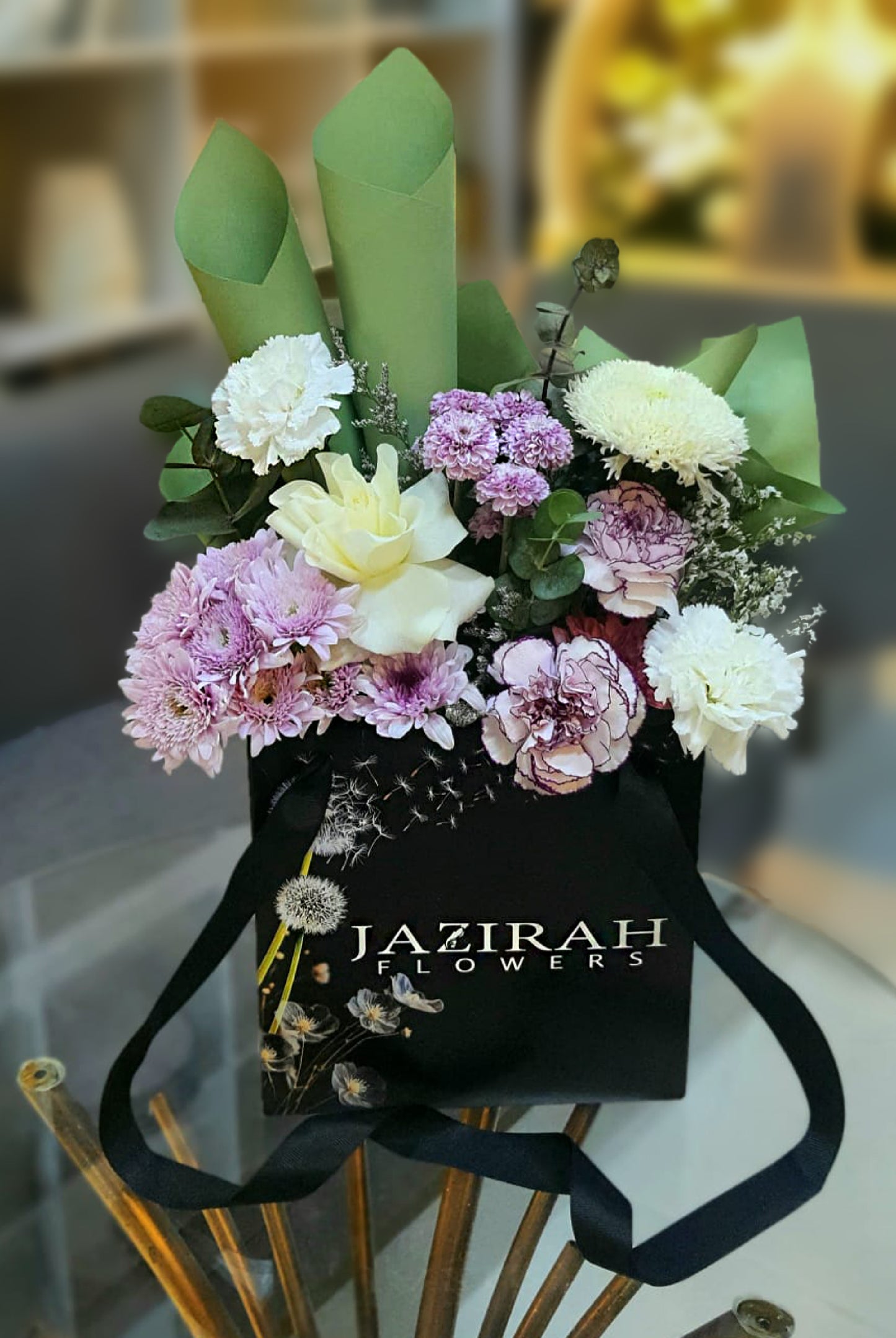 Medium Size Flower Bag – Red & White / Purple & White – Jazirah Flower