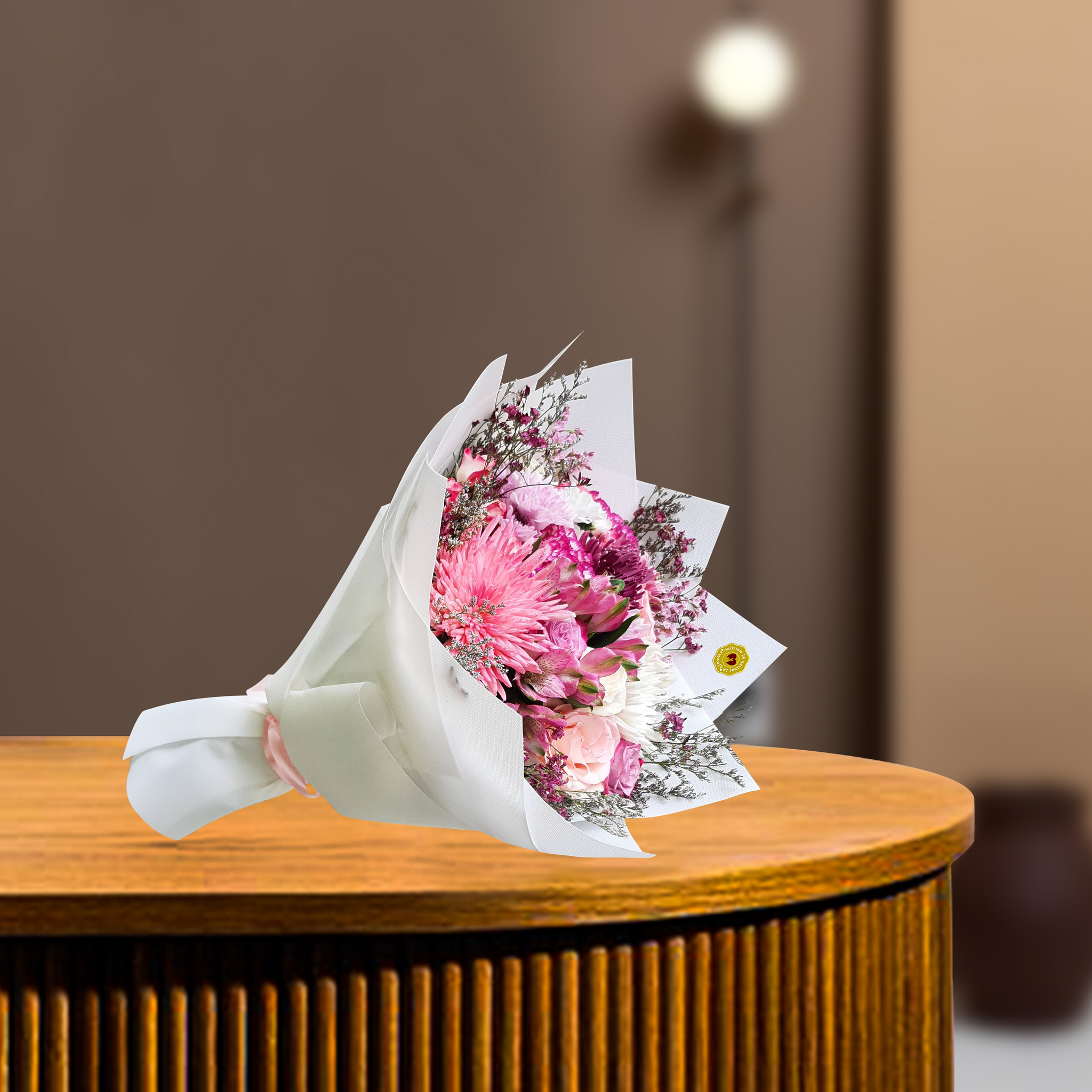 pink mixed flowers bouquet