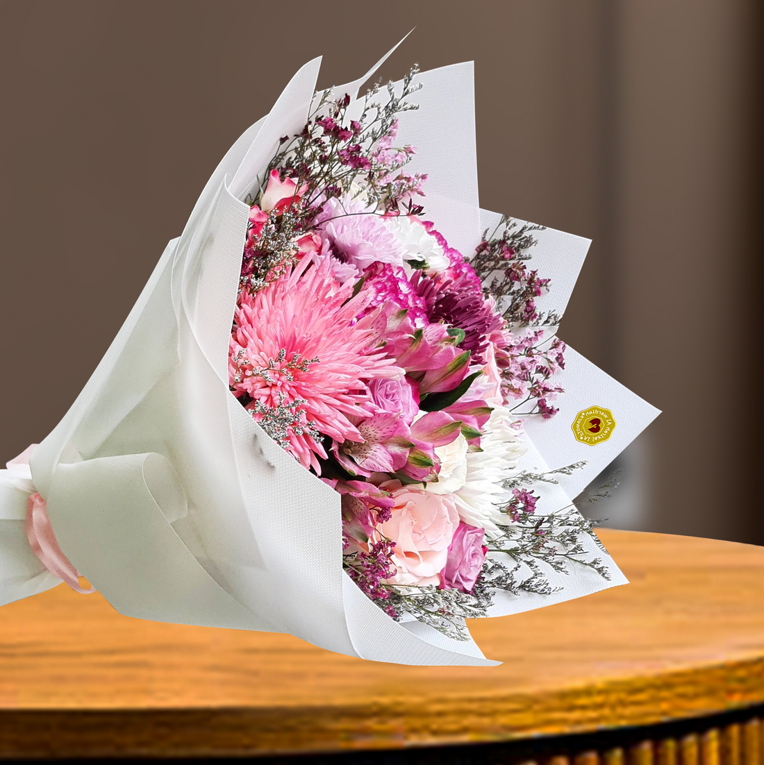 pink mixed flowers bouquet