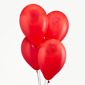 Red balloons with Helium - Same day delivery