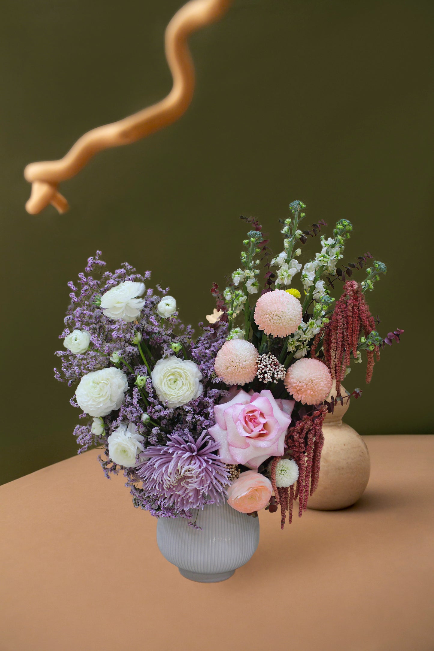 Flowers bouquet with a vase